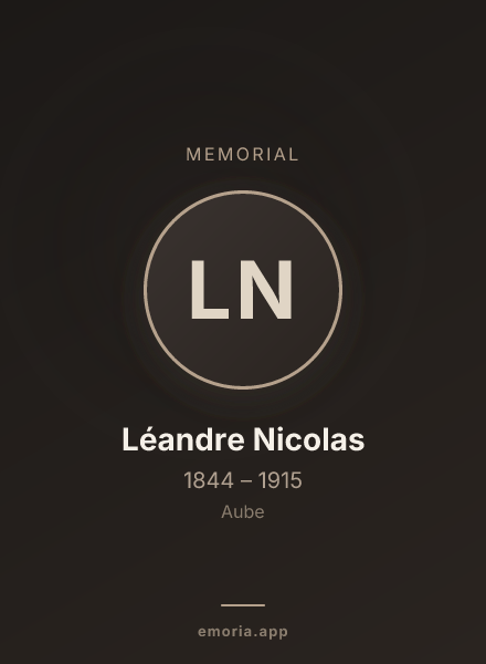Memorial portrait of Léandre Nicolas