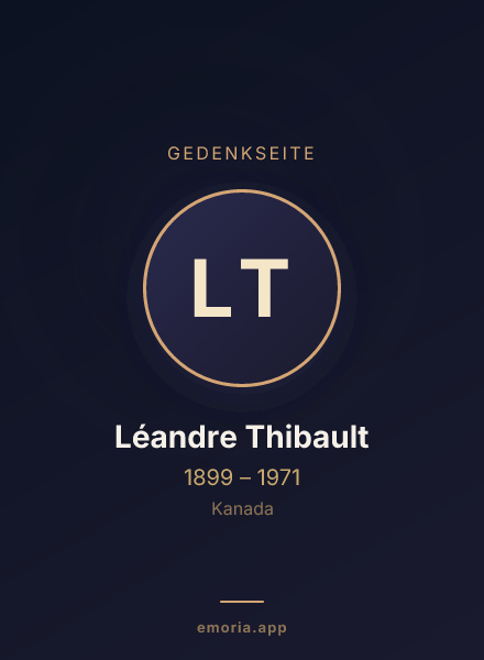 Gedenkportrait von Léandre Thibault