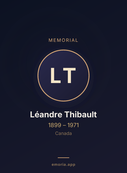 Memorial portrait of Léandre Thibault