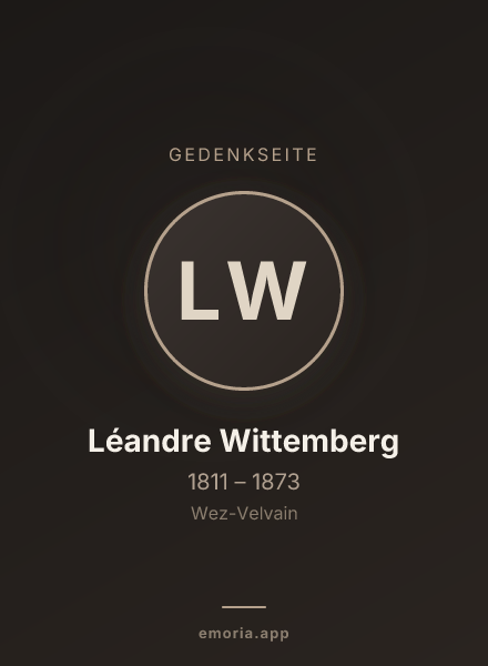 Gedenkportrait von Léandre Wittemberg