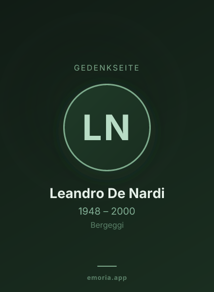 Gedenkportrait von Leandro De Nardi