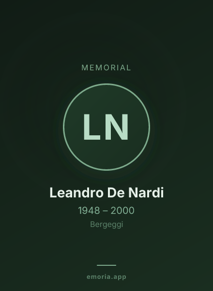 Memorial portrait of Leandro De Nardi