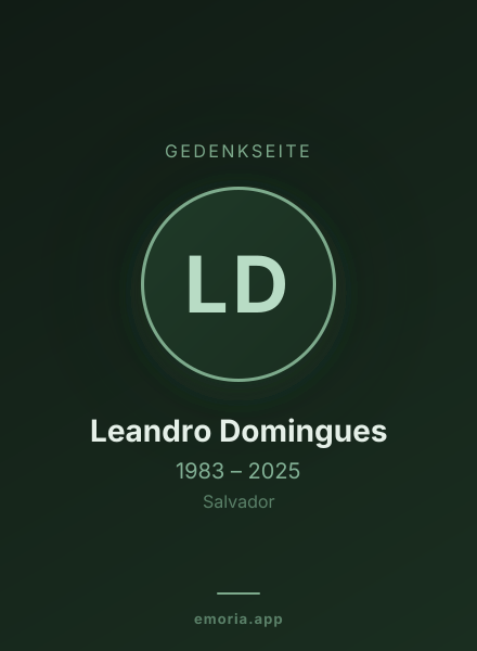 Gedenkportrait von Leandro Domingues