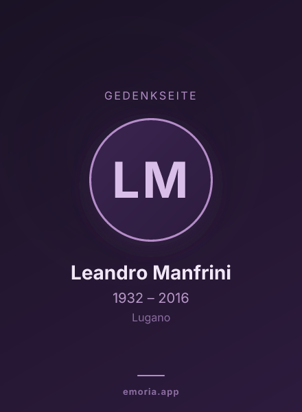 Gedenkportrait von Leandro Manfrini
