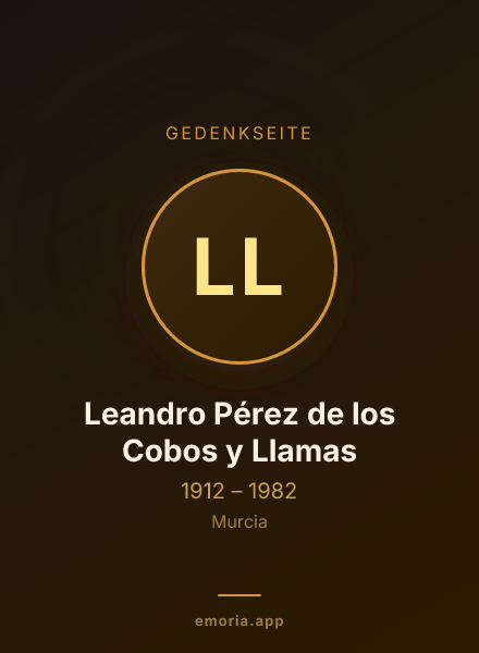 Gedenkportrait von Leandro Pérez de los Cobos y Llamas