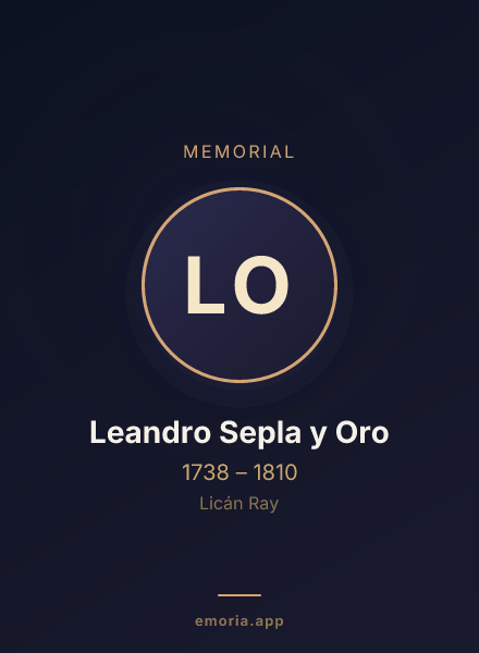 Memorial portrait of Leandro Sepla y Oro