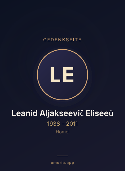 Gedenkportrait von Leanid Aljakseevič Eliseeŭ