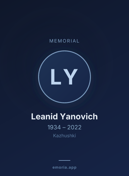 Memorial portrait of Leanid Yanovich
