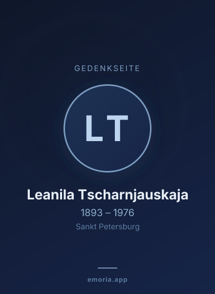 Gedenkportrait von Leanila Tscharnjauskaja