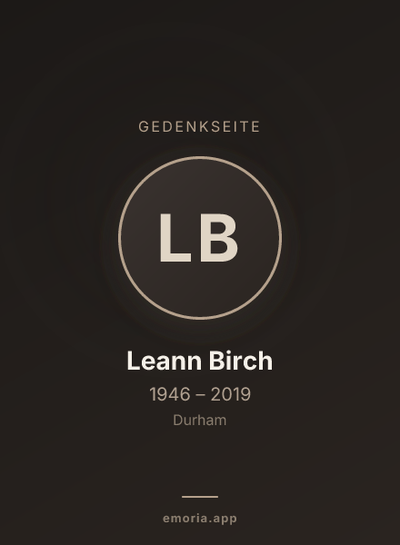 Gedenkportrait von Leann Birch