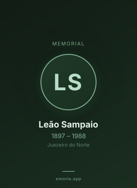 Memorial portrait of Leão Sampaio