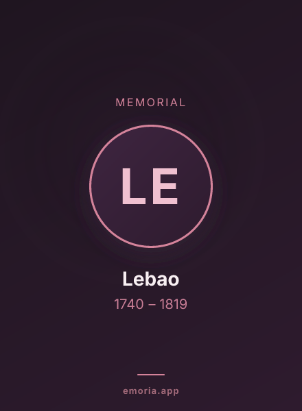 Memorial portrait of Lebao