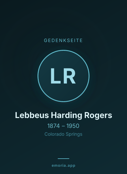 Gedenkportrait von Lebbeus Harding Rogers