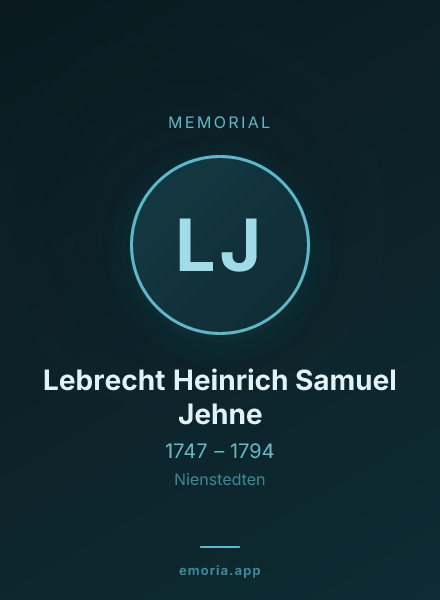 Memorial portrait of Lebrecht Heinrich Samuel Jehne