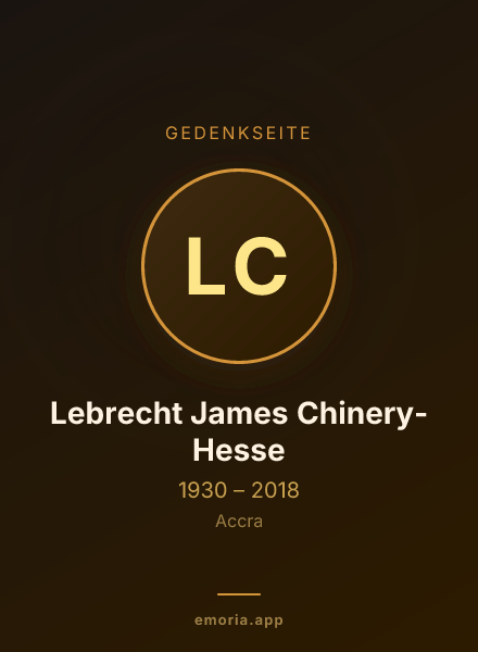 Gedenkportrait von Lebrecht James Chinery-Hesse