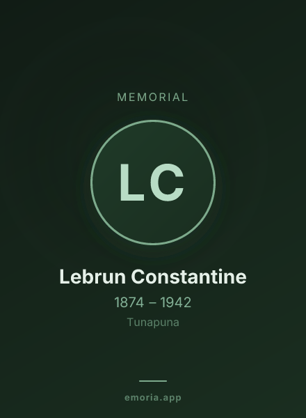 Memorial portrait of Lebrun Constantine