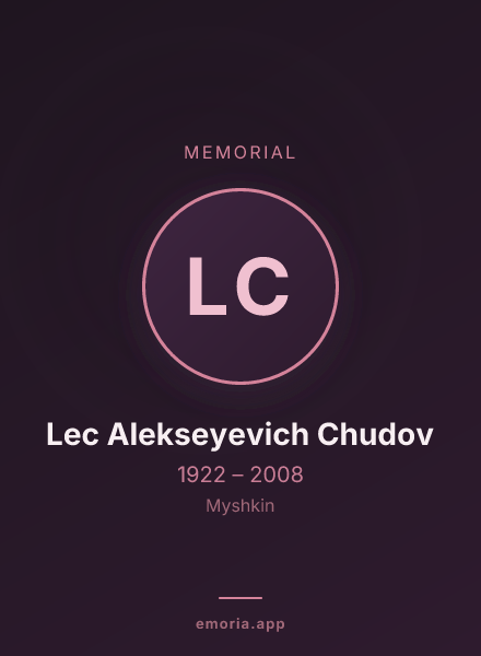 Memorial portrait of Lec Alekseyevich Chudov