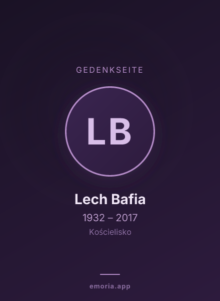Gedenkportrait von Lech Bafia