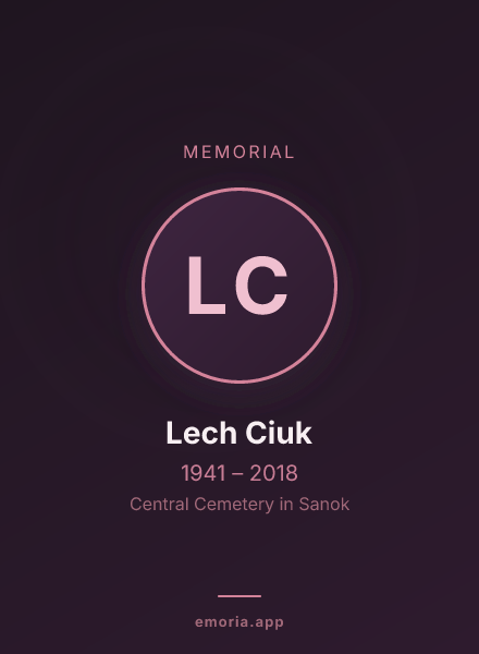 Memorial portrait of Lech Ciuk