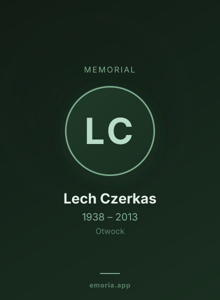 Memorial portrait of Lech Czerkas