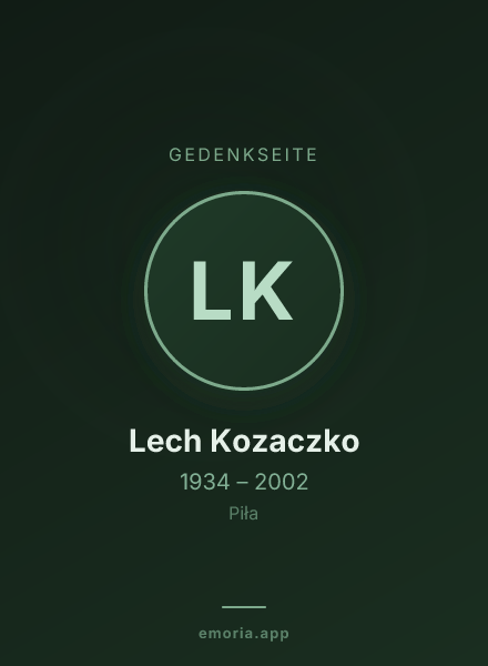 Gedenkportrait von Lech Kozaczko