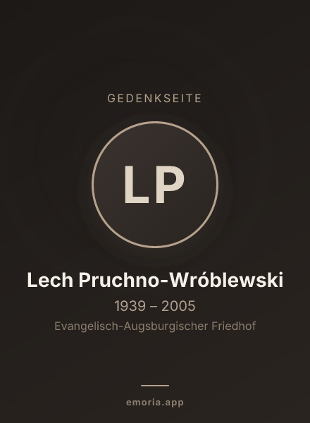 Gedenkportrait von Lech Pruchno-Wróblewski