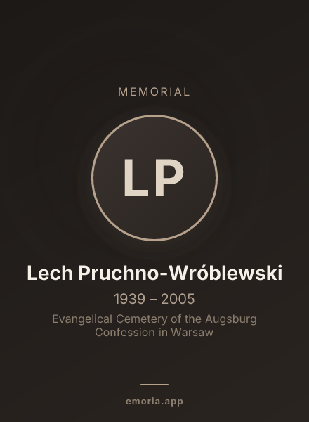 Memorial portrait of Lech Pruchno-Wróblewski