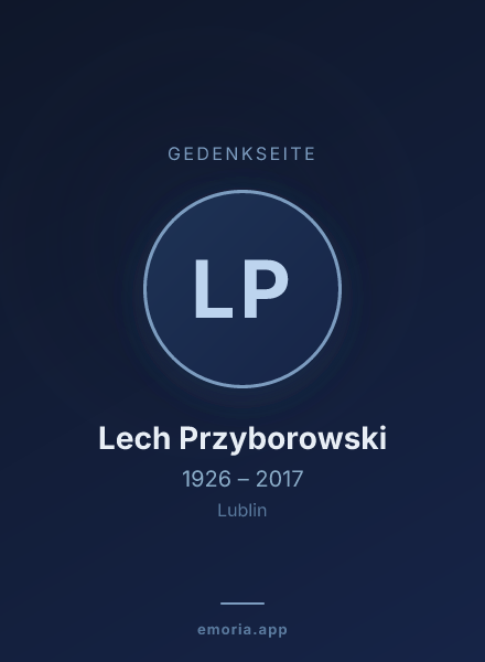 Gedenkportrait von Lech Przyborowski