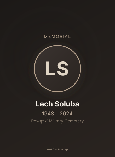 Memorial portrait of Lech Soluba