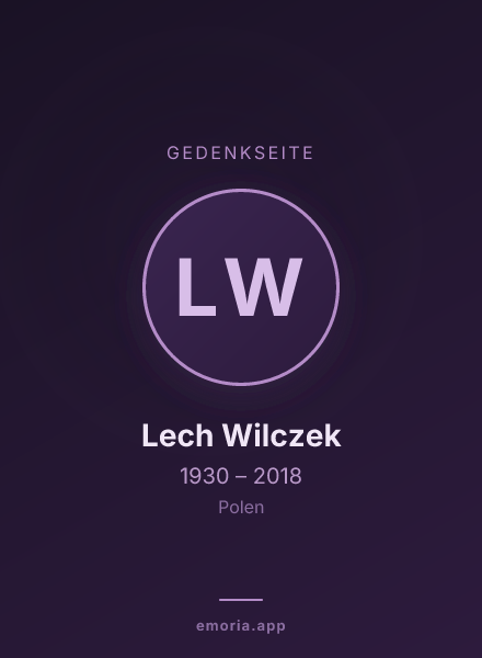 Gedenkportrait von Lech Wilczek