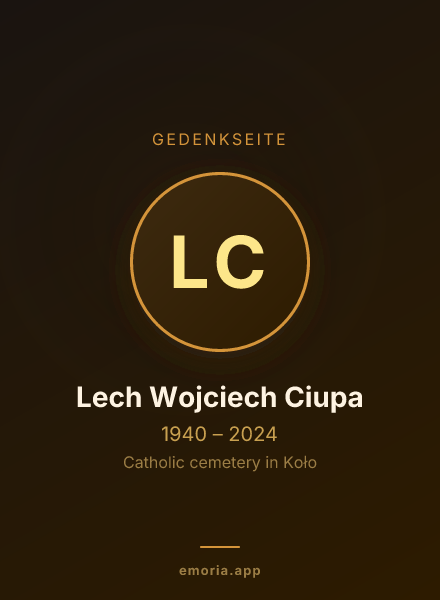 Gedenkportrait von Lech Wojciech Ciupa