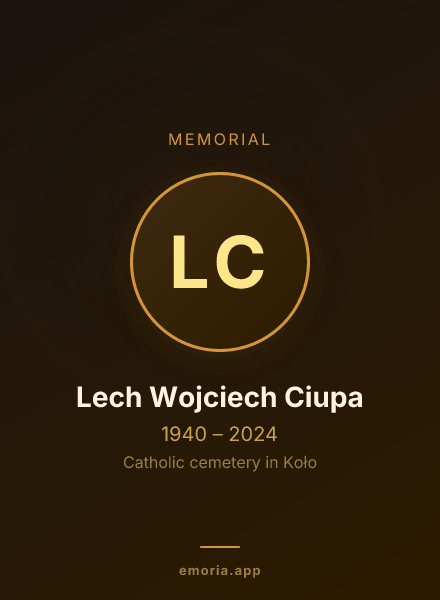 Memorial portrait of Lech Wojciech Ciupa
