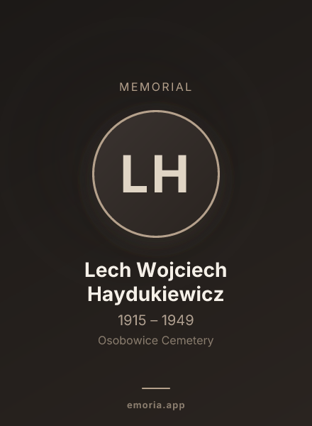 Memorial portrait of Lech Wojciech Haydukiewicz