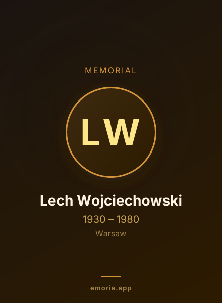 Memorial portrait of Lech Wojciechowski
