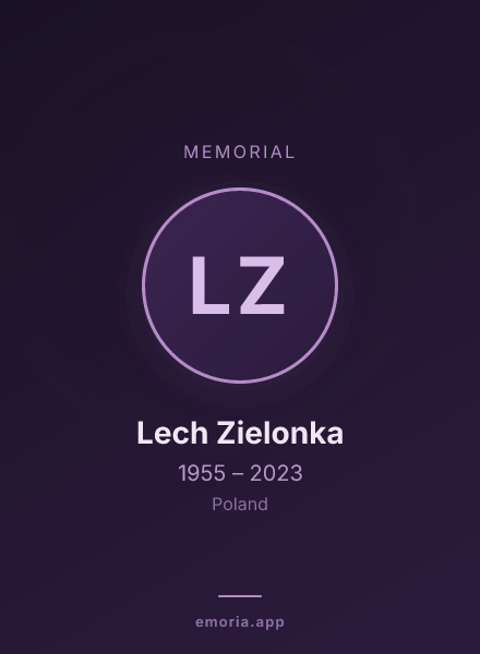 Memorial portrait of Lech Zielonka