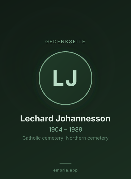 Gedenkportrait von Lechard Johannesson