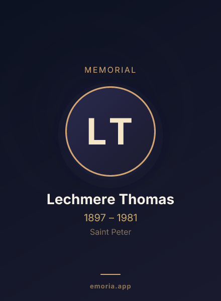 Memorial portrait of Lechmere Thomas