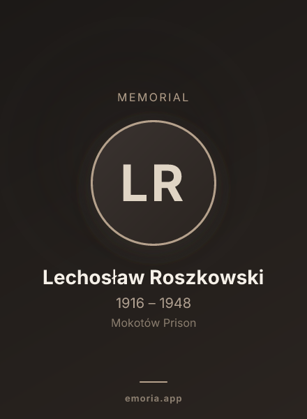 Memorial portrait of Lechosław Roszkowski