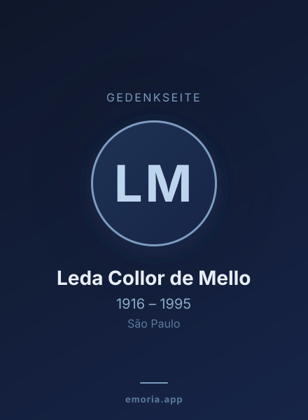 Gedenkportrait von Leda Collor de Mello