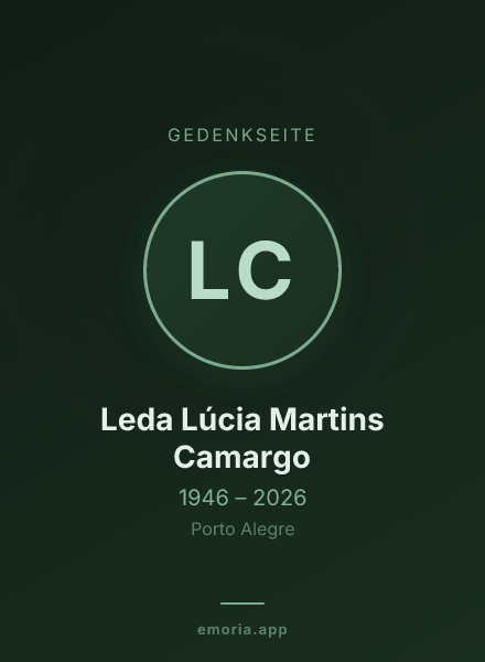 Gedenkportrait von Leda Lúcia Martins Camargo