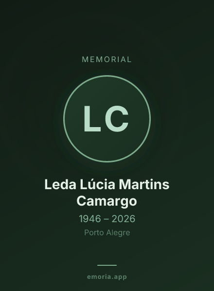 Memorial portrait of Leda Lúcia Martins Camargo