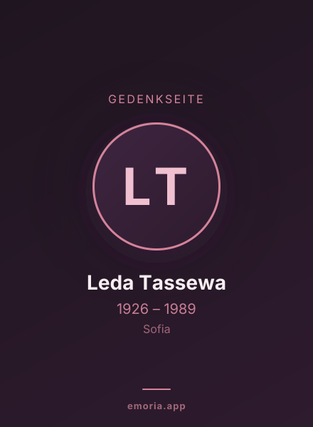 Gedenkportrait von Leda Tassewa