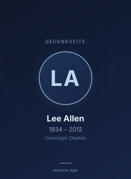 Gedenkportrait von Lee Allen