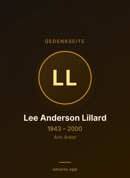 Gedenkportrait von Lee Anderson Lillard