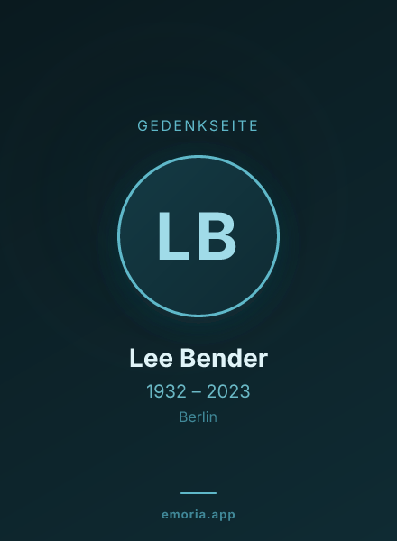 Gedenkportrait von Lee Bender