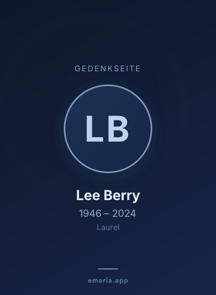 Gedenkportrait von Lee Berry