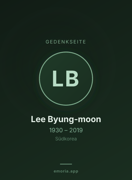 Gedenkportrait von Lee Byung-moon