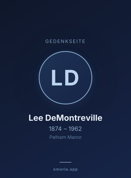 Gedenkportrait von Lee DeMontreville