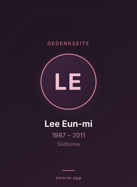 Gedenkportrait von Lee Eun-mi