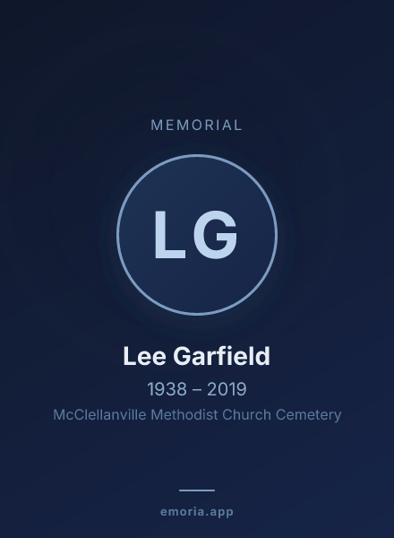 Memorial portrait of Lee Garfield